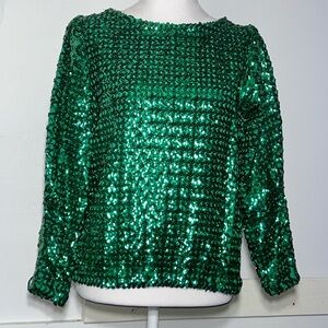 Vintage handmade sequin top